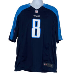 Nike NFL Tennessee Titans Jersey Mens XXL Blue Mariota #8 On Field Nwot